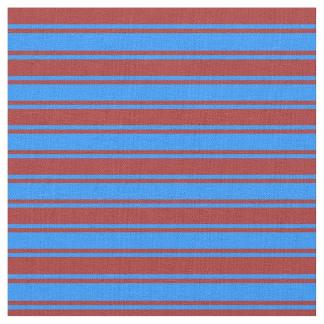 Brown and Blue Coloured Stripes Fabric (Close Up)