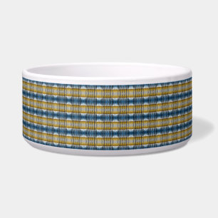 Brown and blue dog bowl - Sunset