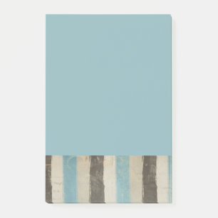 Brown and Blue Horizontal Stripes in Watercolor Post-it Notes