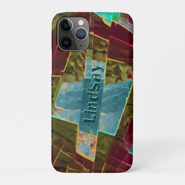 Brown and blue spotted looking carved wax Case-Mate iPhone case (Back)