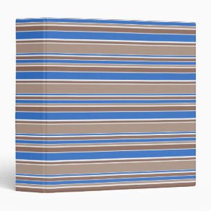 Brown and blue stripes binder