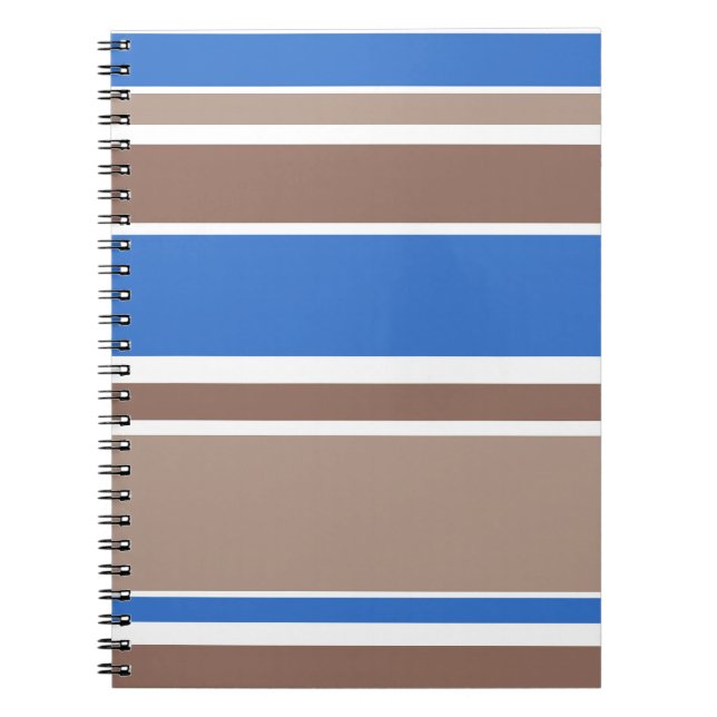 Brown and blue stripes notebook (Front)