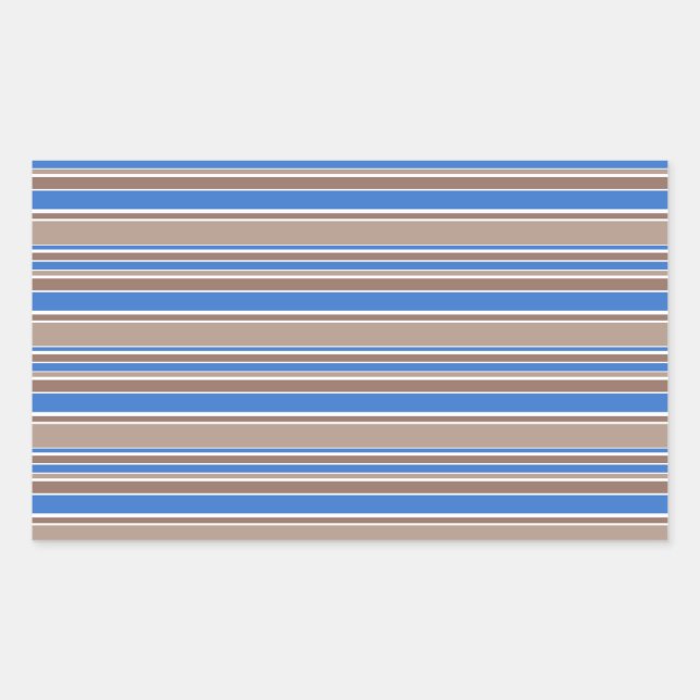 Brown and blue stripes sticker (Front)