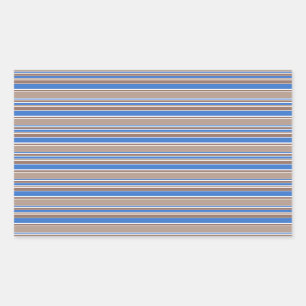 Brown and blue stripes sticker