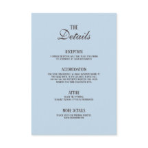 Brown and Blue Wedding Details