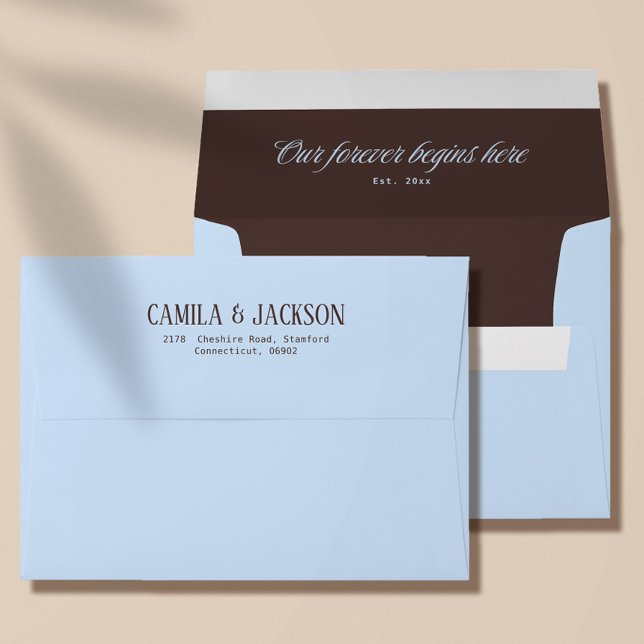Brown and Blue Wedding Envelope (Creator Uploaded)