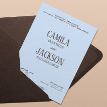 Brown and Blue Wedding