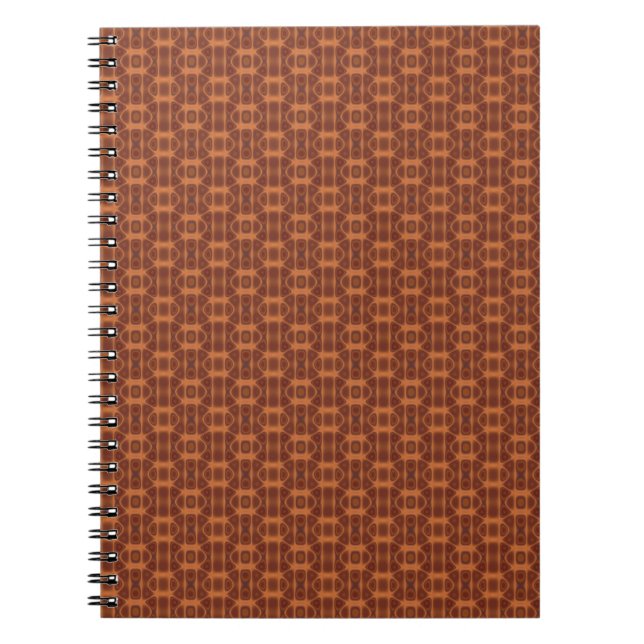 Brown and Copper Colour Pattern Spiral Notebook. Notebook (Front)