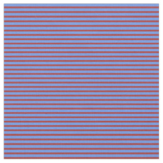 Brown and Cornflower Blue Coloured Pattern Fabric