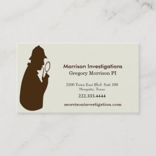 Brown and Cream Private Investigator Business Card