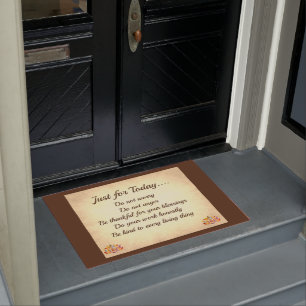 Brown and Cream Reiki Principles Doormat