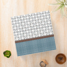 Brown and Cyan Half Circle Plaid Pattern