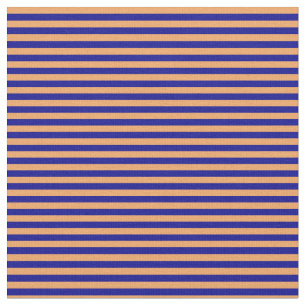 Brown and Dark Blue Coloured Lines Pattern Fabric