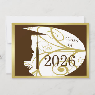 Brown and Gold Silhouette 2026 Card