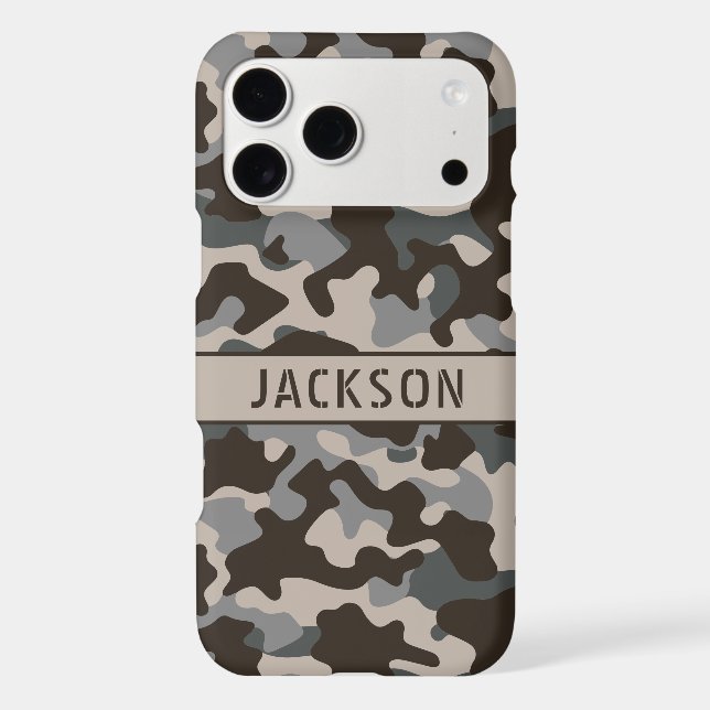 Brown and Gray Camouflage Personalized (Verso)