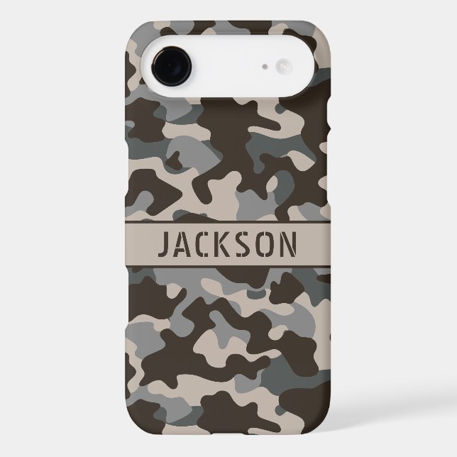 Brown and Gray Camouflage Personalized (Verso)