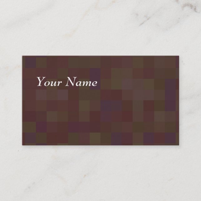 Brown and Green Abstract Pattern. Business Card (Front)