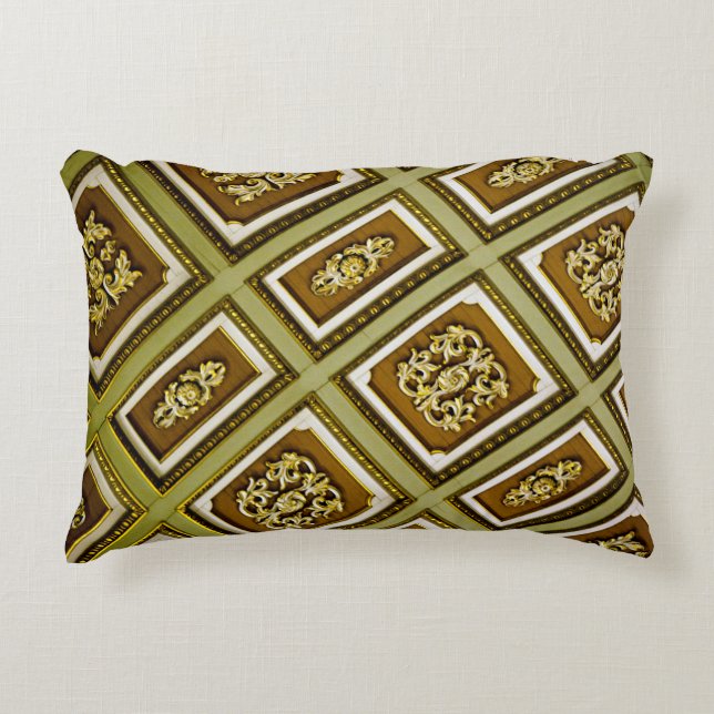 Brown and Green Architecture  Accent Pillow (Front)