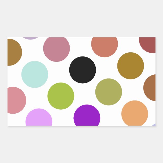 Brown And Green Colourful Dots Sticker (Front)