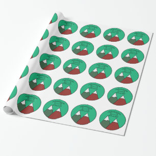 Brown and Green Mountain Design Adventure Awaits Wrapping Paper