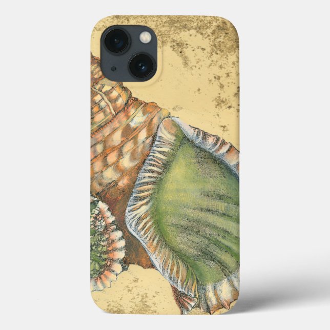 Brown and Green Seashell Case-Mate iPhone Case (Back)
