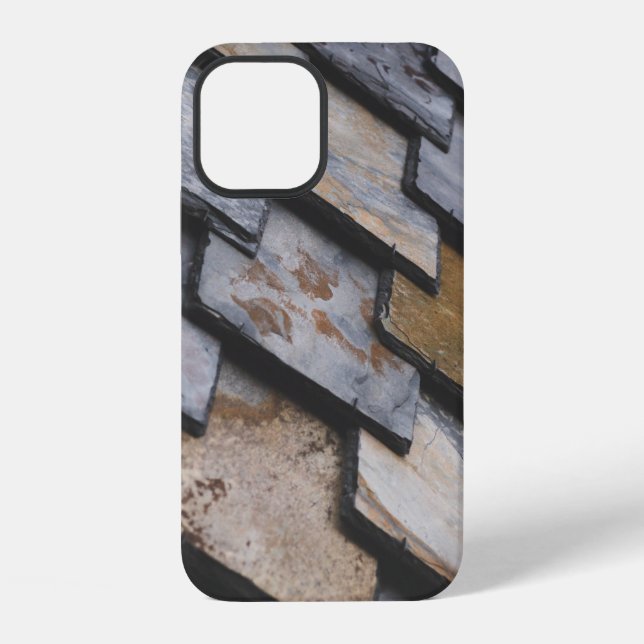 Brown and grey bricks iPhone case (Back)