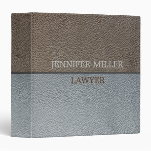 Brown and grey leather texture customer design binder