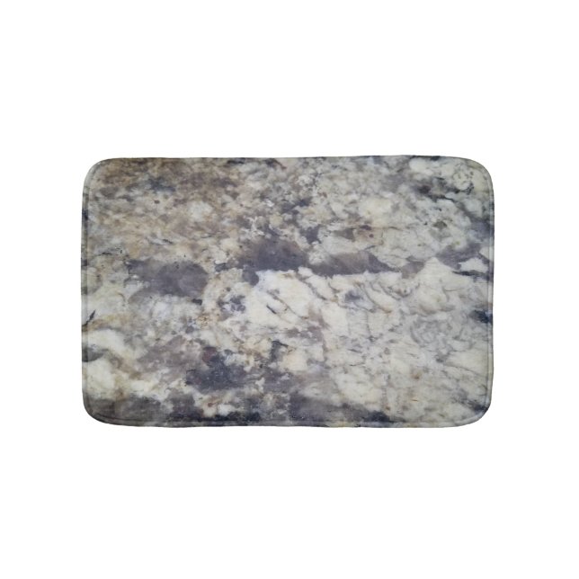 Brown and Grey Marble Bath Mat (Front)
