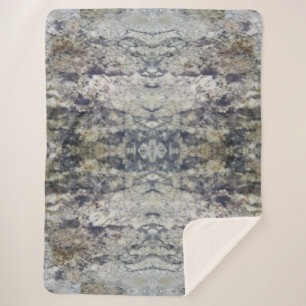 Brown and Grey Marble Sherpa Blanket
