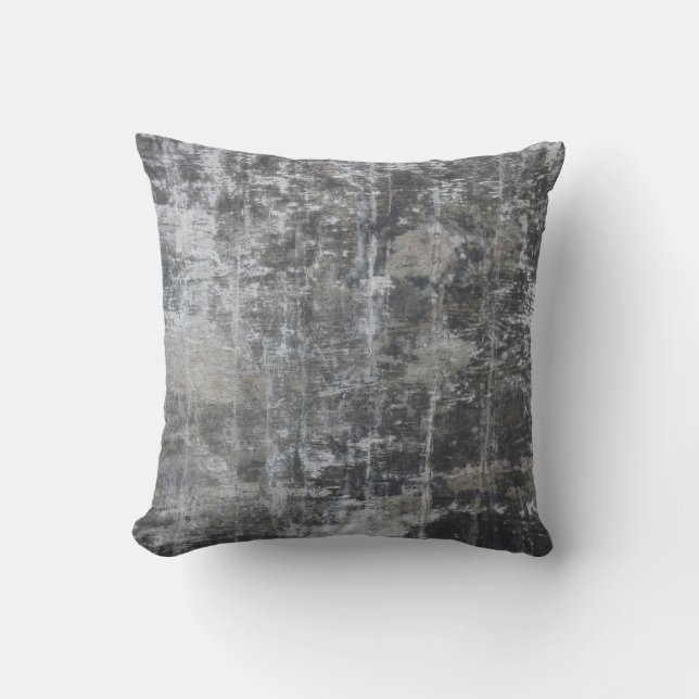 Brown and grey panel throw pillow (Front)