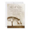 Brown and Ivory African Giraffe Wedding Invitation