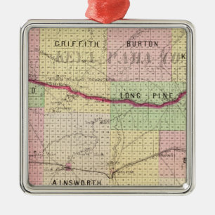 Brown and Keya Paha County, Nebraska Metal Ornament