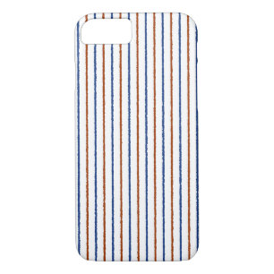 Brown and Navy Blue Stripes with Uneven Lines Case-Mate iPhone Case