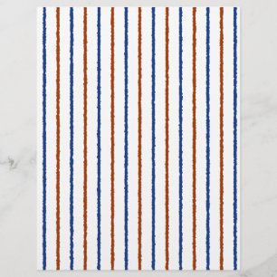 Brown and Navy Blue Stripes with Uneven Lines Flyer