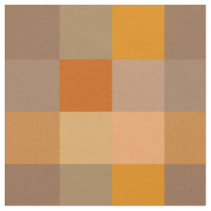 Brown and orange chequerboard pattern fabric