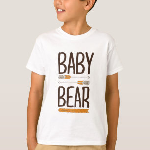 Brown and Orange Hand Drawn Type Grizzly Baby Bear T-Shirt