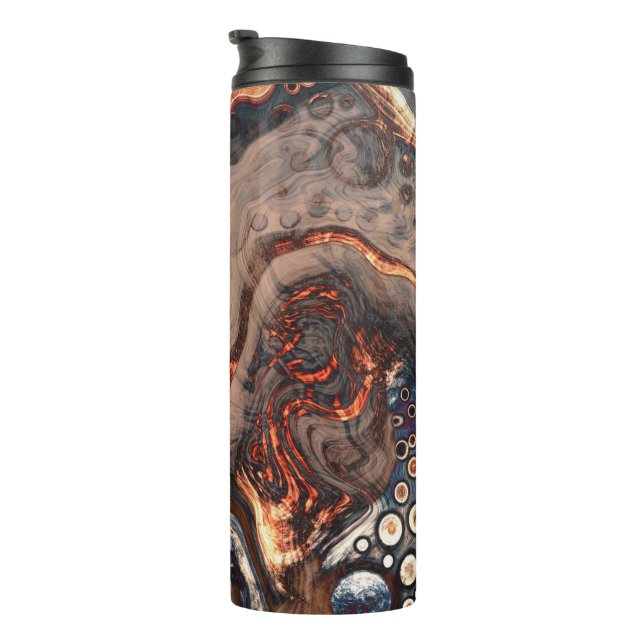 Brown and Orange Modern Art    Thermal Tumbler (Rotated Right)