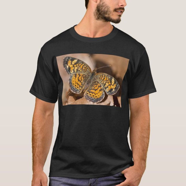 Brown and Orange Moth Apparel and Gifts T-Shirt (Front)