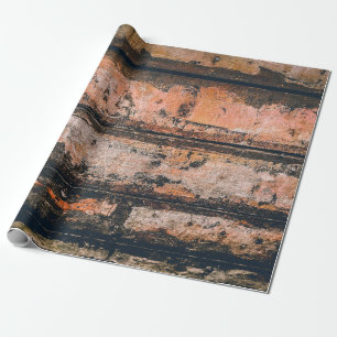Brown and orange panel wrapping paper