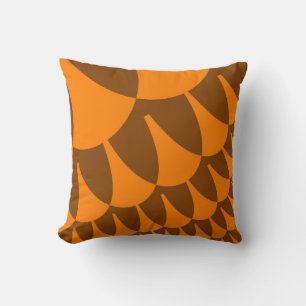 Brown and Orange Scales Throw Pillow