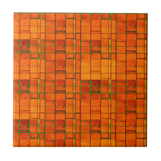 Brown and orange tiled tile (Front)