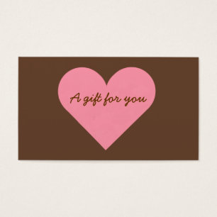 Brown and Pink Heart Gift Tags