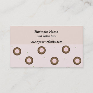 Brown and Pink Modern Circle Design Business Card