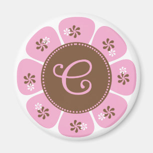 Brown and Pink Monogram C Magnet