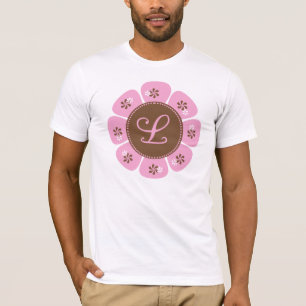 Brown and Pink Monogram L T-Shirt