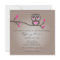 Brown and Pink Owl Baby Shower Invitation