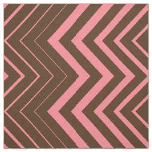 Brown And Pink Zigzag Chevron Fabric