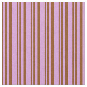 Brown and Plum Coloured Lined/Striped Pattern Fabric