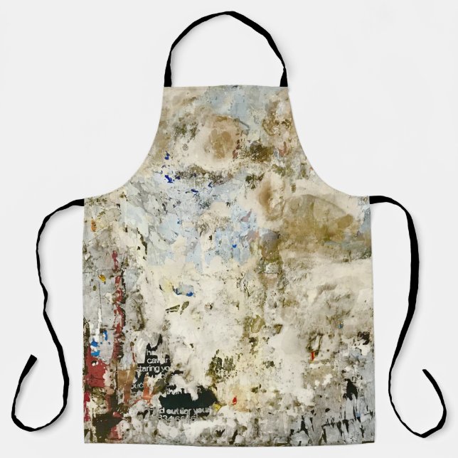 Brown and red wallpaper apron (Front)