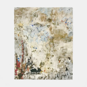 Brown and red wallpaper fleece blanket